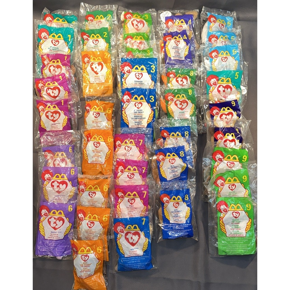 Lot Of 90+ Ty McDonalds Beanie Babies 1999 2000 NEW Unopened + Happy Meal Bags - Picture 5 of 16